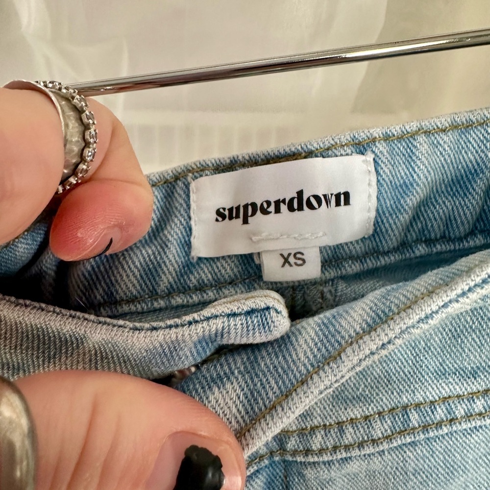 Revolve Superdown Jean Mini Skirt - Picture 2 of 4